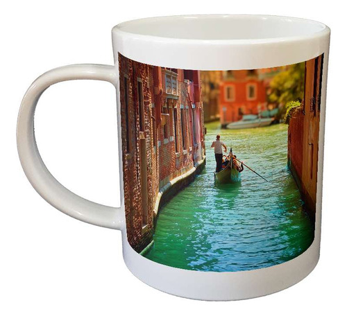 Taza De Plastico Paisaje Italia Venecia Gondola Canal