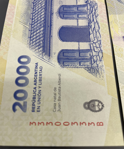 Billete 20 Mil Pesos Capicúa Sin Circular