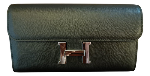 Cartera Hermes Original Para Dama Negro Liso (Usado)