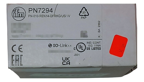 Ifm Pn7294 Senosr De Presion