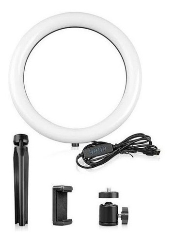 Kit Ring Light 16 Cm Led Iluminador Portátil Mini Tripé