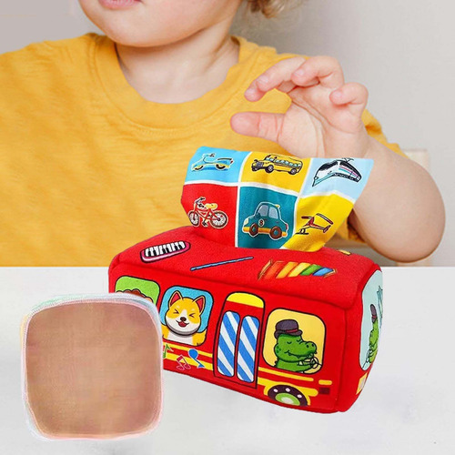 Caja De Pañuelos Divertida Para Bebé, Juguetes 9 Pañuelos