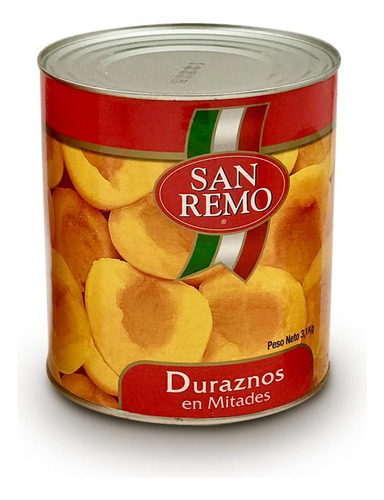 Durazno Mitades 425 Gr San Remo