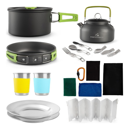 Set De Utensilios De Cocina Para Camping Acero Inoxidable 