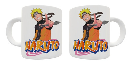 Caneca Cerâmica Branca Anime Naruto - Kunai