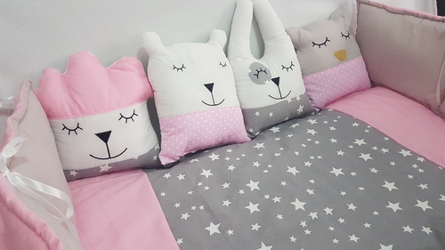 Set De Chichonera + Acolchado Animalitos Light Funcional