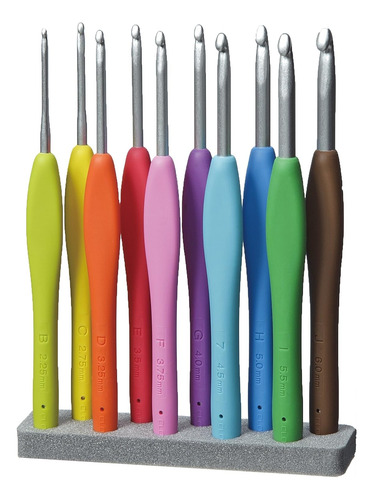 Clover 3672 Amour Crochet Hook Set, 10 Sizes
