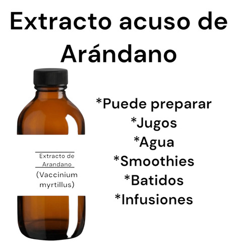 Extracto Natural De Arándano Alimenticio 120 Ml