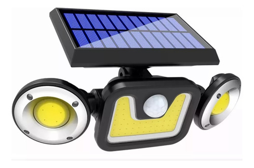 Lámpara Solar Exterior Led Con Sensor De Movimiento 90 Led Negro
