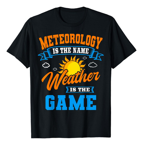 Camiseta Meteorologica, Negro, S
