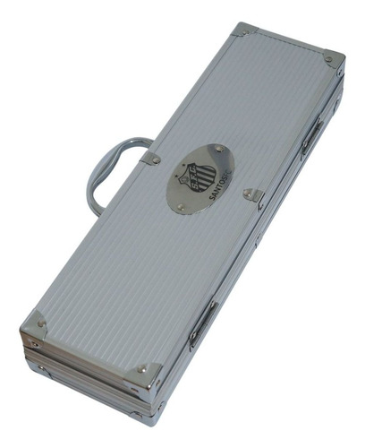 Imagem 2 de 5 de Kit Churrasco 4 Pçs Maleta Santos Aço Inox - Cebola 15028