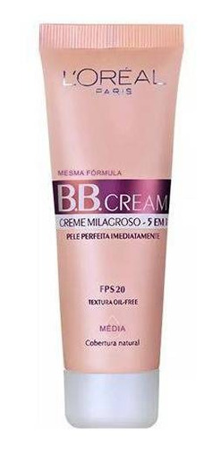 Bb Cream L'oréal Paris Fps20 Cor Média 30ml Anti-brilho