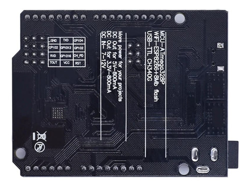 Placa Uno R3 + Wifi Atmega328p + Esp8266 (32mb)+ttl Ch340g