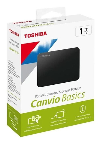 Imagen 4 de 7 de Disco duro externo Toshiba Canvio Basics HDTB410XK3AA 1TB negro