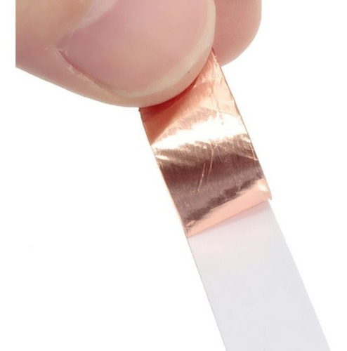 Fita De Cobre Adesiva 12mm Rl 30 Mts. P/ Blindar Guitarras