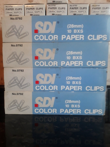 Cajas De Clip Colores Surtidos Trae 10 Cajitas De 100 Clip