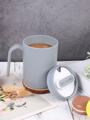 Tazas Mug De Acero Inoxidable Con Tapa 