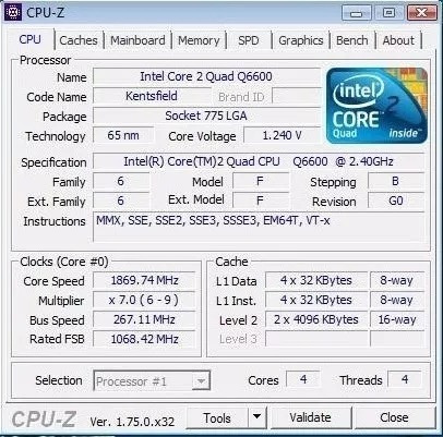 Processador Core 2 Quad Q6600 2.40ghz 8mb 1066 Lga 775 ¨