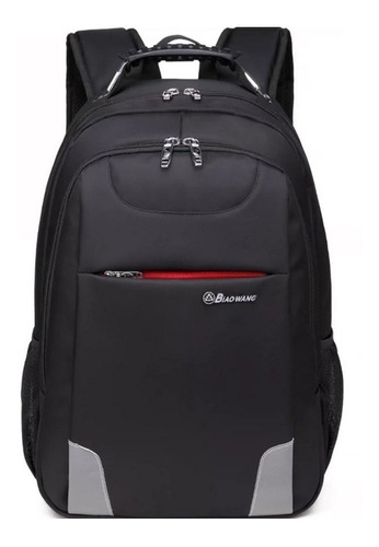 Mochila urbana Biaowang BW1908 cor preto  design lisa