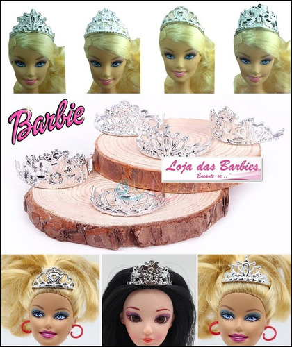 Kit 20 Coroa Diferentes Para Boneca Barbie Princesa Disney