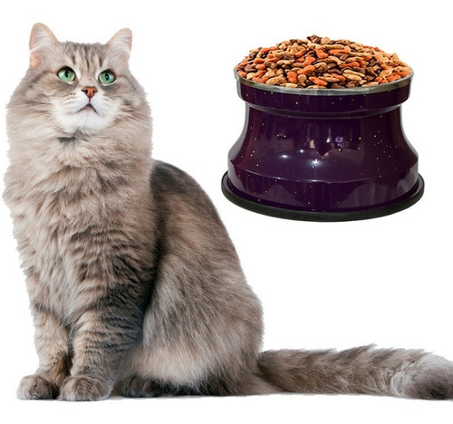 Imagem 1 de 2 de Comedouro Alto Para Gatos Em Alumínio Gastrobel