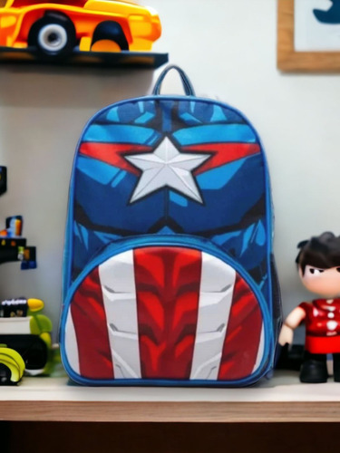 Morral Bolso Capitán America Marvel 35cm Envio Gratis