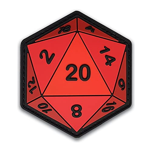 Parche De Pvc D20 Dice Con Diseño De Moral, Divertido, Tácti