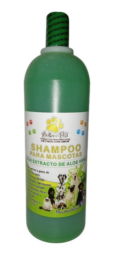 Shampo Para Mascotas Perros Y Gatos Con Aloe Vera X 1 Litro