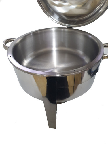 Chafing De Acero Inoxidableredondo Con Bisagra 1 Calentador
