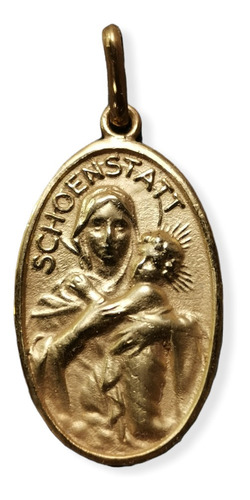 Medalla Oro 18k Virgen De Shoenstatt #1399 (medallas Nava) 