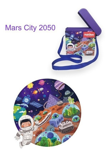 Imagen 2 de 4 de Rompecabezas 102pcs Puzzle Forma Espacio Marte C/bolso Viaje