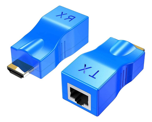 Adaptador Extensor Hdmi Cat 5e/6 Cable Rj45 30 Metros 4k-2k