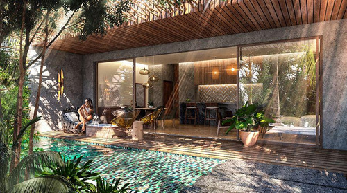 Increíble Villa En Desarrollo Residencial- 3 Rec. - Amenidades Como Spa. Piscina Salada. Temazcal- Tulum