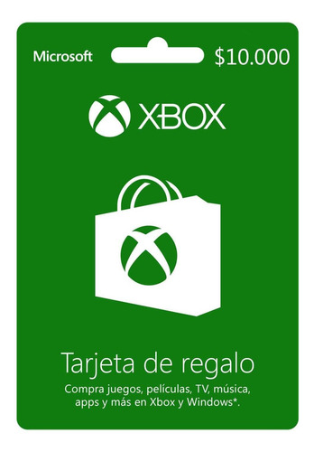 Xbox Live Prepago $10.000 Código Digital