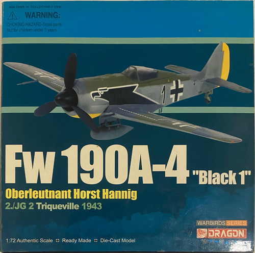 Dragon Warbird Series Fw190a-4 Black1 1:72, Aleación, #50083