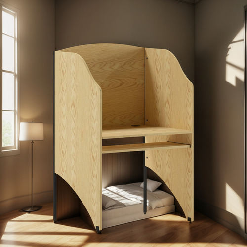 Mueble Flash Carril De Estudio Inicial En Acabado De Roble