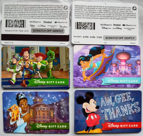 Tarjetas Disney Parks 50 Años Nuevas 2022 Gift Card