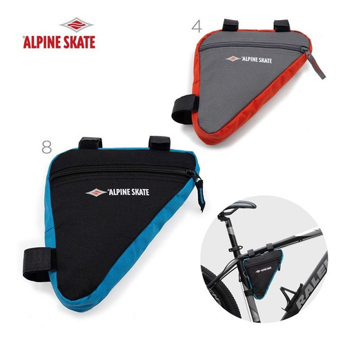 Imagen 2 de 2 de Bolso Triangulo Alpine Skate Alforja Para Bicicleta Asfl70