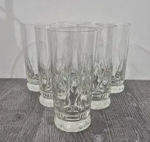 Comprar Antiguos Vasos De Cristal Tallado A Mano X 6 (usado)