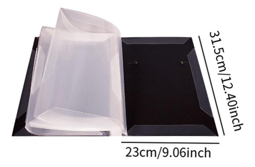 L, Pasta Música A4 8 Páginas File Binder Document Storage
