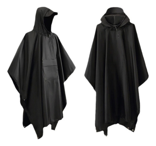 Para Lluvia Con Capucha Hombre Mujer Capa De Lluvia Portátil