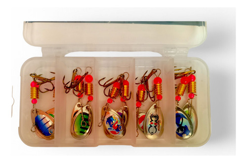 Kit 10 Cucharas De Pesca - Cebo Pesca Diferentes Colores
