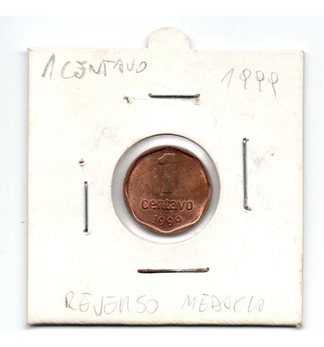 Argentina Moneda 1 Centavo Año 1999 Reverso Medalla Rara