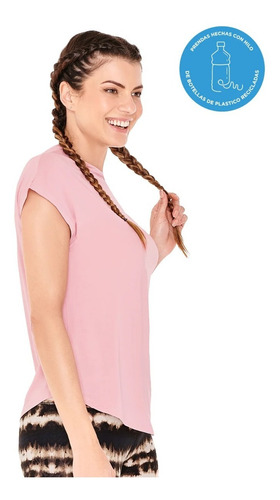 181040 Playera Ilusion Manga Fibra Botella Reciclada Tela