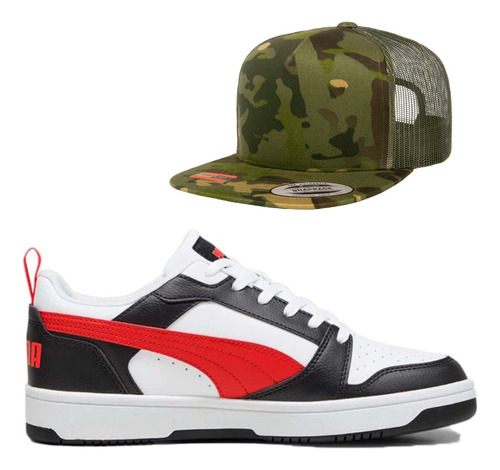 Combo Tenis Puma Caven 2.0 Y Gorra Yupoong 6006mc Originales