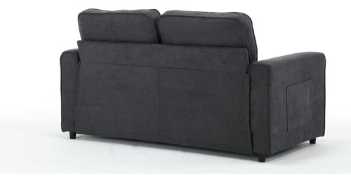 Goohome Sofá Futón Tapizado 3 En 1, Sofá Cama Convertible De