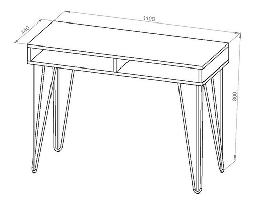 Imagen 4 de 5 de Escritorio Lie110 Melamina De 1100mm X 800mm X 440mm Atakama