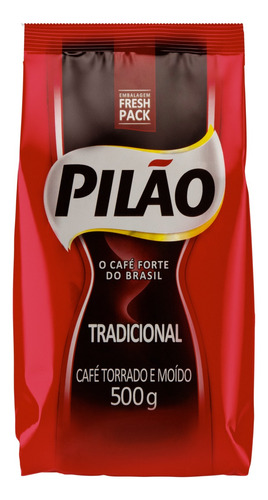 Café Torrado e Moído Tradicional Pilão Pacote Fresh Pack 500g