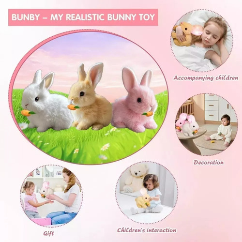 D Conejito De Pascua Eléctrico De Peluche Que Camina Y Hace