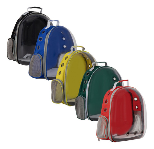 Mochila Transportadora Gato Perro Mr Wuff Comoda Back Color Negro
